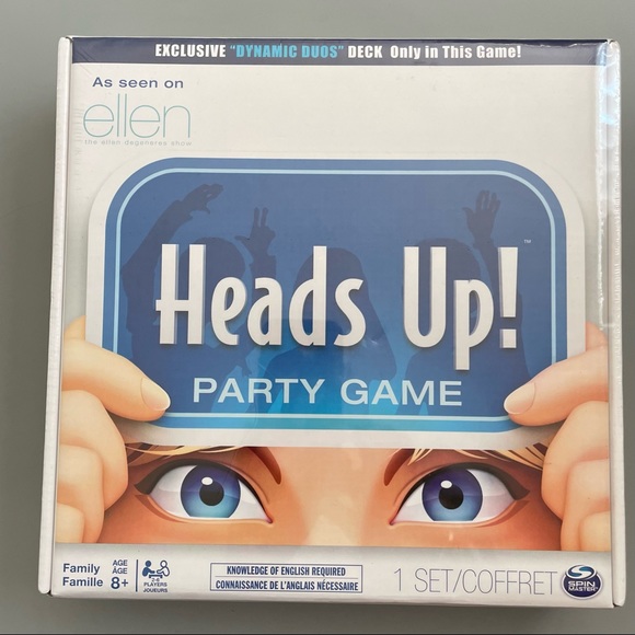 Spinmaster Other - Brand New Sealed Heads Up Family Party Game from The Ellen Show Ages 8+ Gift